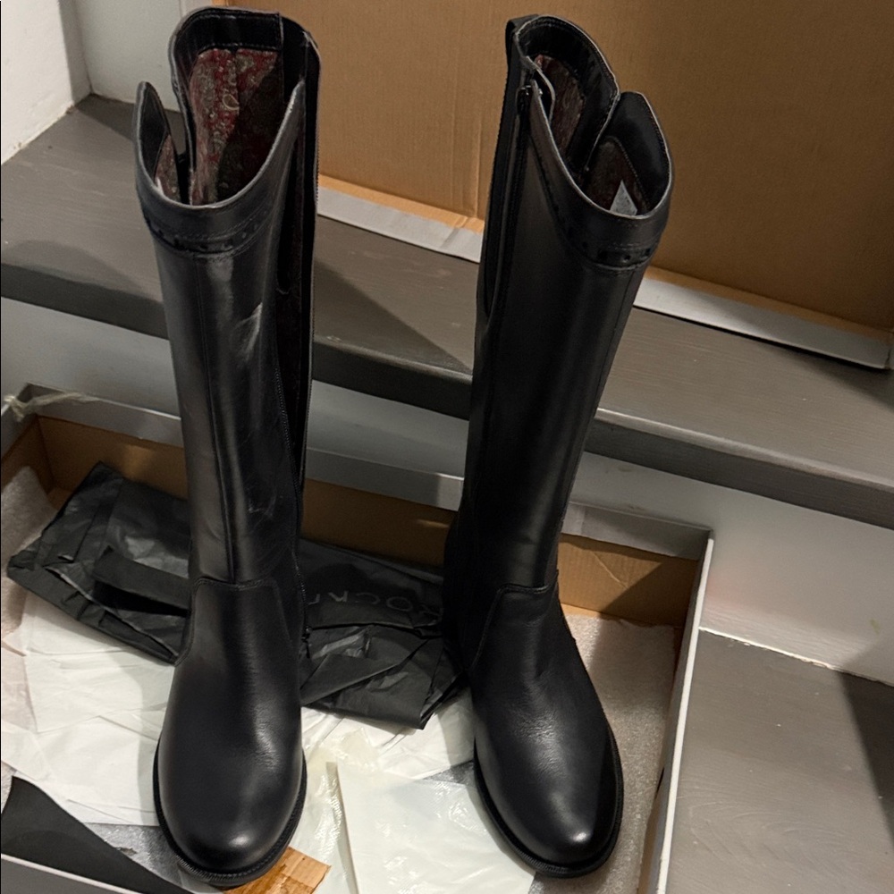 Rockport Elegant Black Tall Boots - Picture 1 of 7